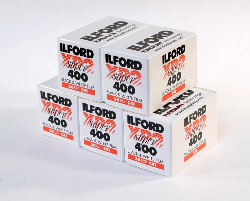 Ilford XP2 400, 35mm 36 exposures 5 rolls