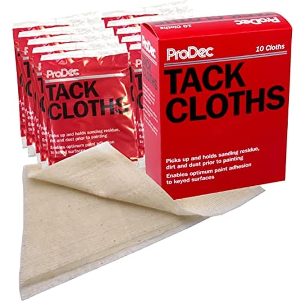 ProDec Tack Cloths for Removing Dust, Dirt and Debris From Surfaces Prior to Painting, Cream, 76 cm x 41 cm, 10 pack