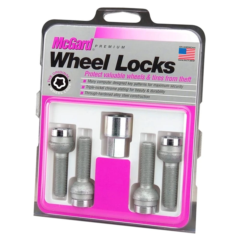28018SU Wheel Lock Bolts SU M14 x 1,5, radius seat, shaft length 26,7 mm, Overall length 46,7 mm, He - Image 1