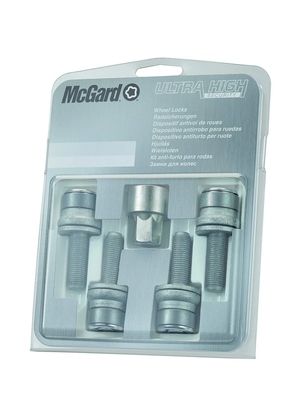 26002SL Wheel Lock Bolts SL (Ultra High Security) M12 x 1,25, flat seat, shaft length 34,5 mm, Overall length 60,2 mm, Hex size 17mm, Key diameter 28,6 mm