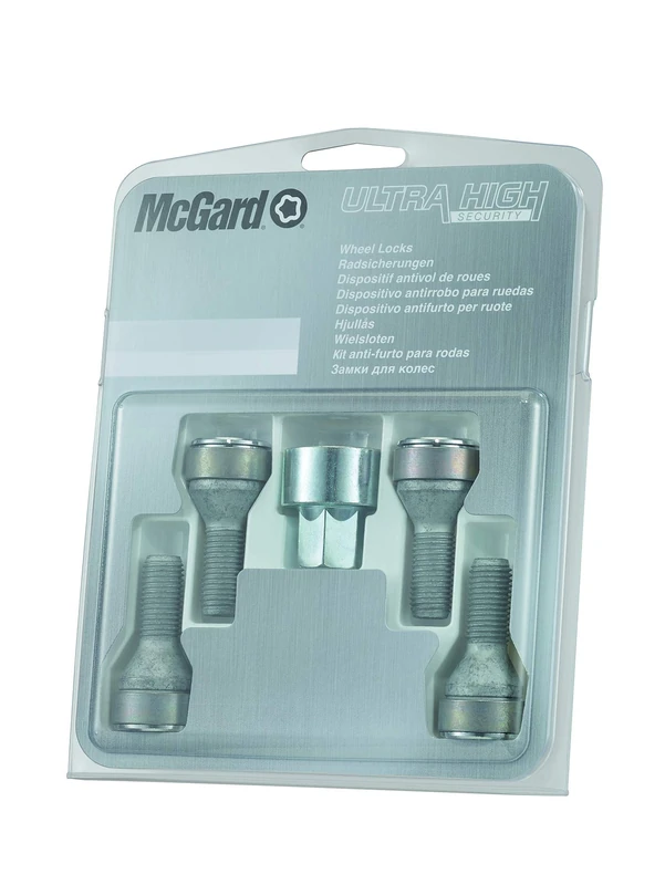 27000SL Wheel Lock Bolts SL (Ultra High Security) M14 x 1,5, cone seat, shaft length 31,0 mm, Overall length 53,6 mm, Hex size 19mm, Key diameter 28,6 mm