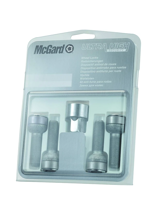 28023SL Wheel Lock Bolts SL (Ultra High Security) M12 x 1,5, radius seat, shaft length 39,9 mm, Overall length 61,8 mm, Hex size 17mm, Key diameter 28,6 mm