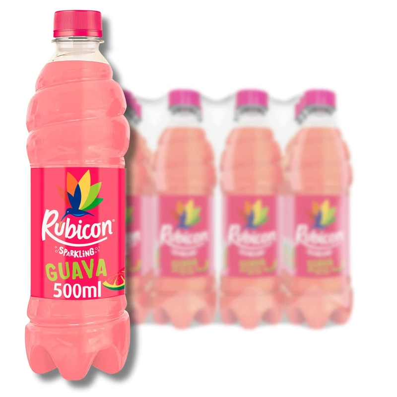 Rubicon Sparkling Guava Fizzy Drink - 12 x 500ml Bottles