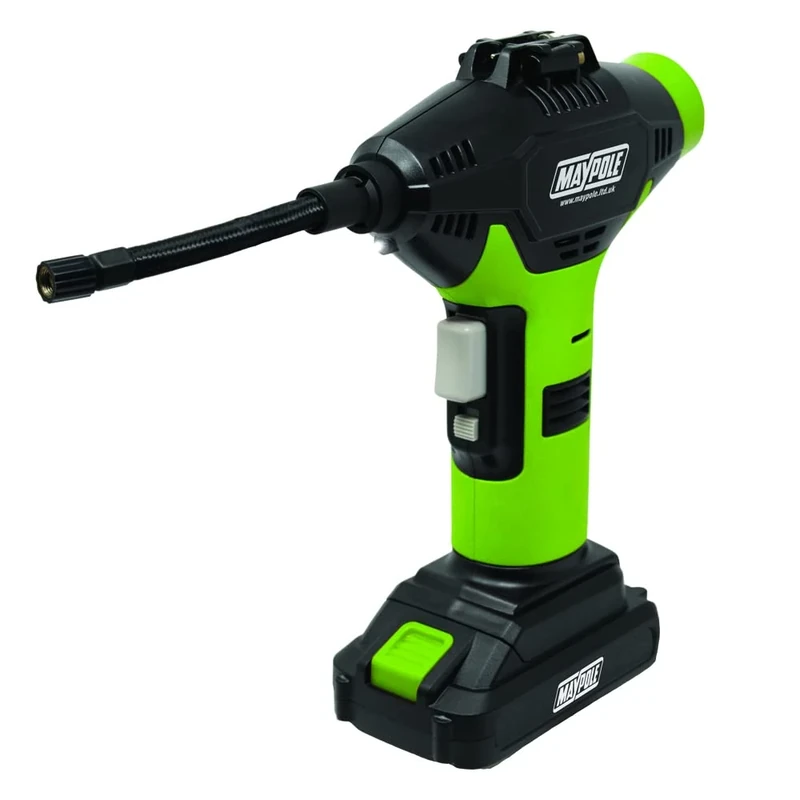 Maypole Rechargeable 12V Lithium Ion Compressor Handheld Cordless Emergency Tyre Automatic Multiple Adaptors
