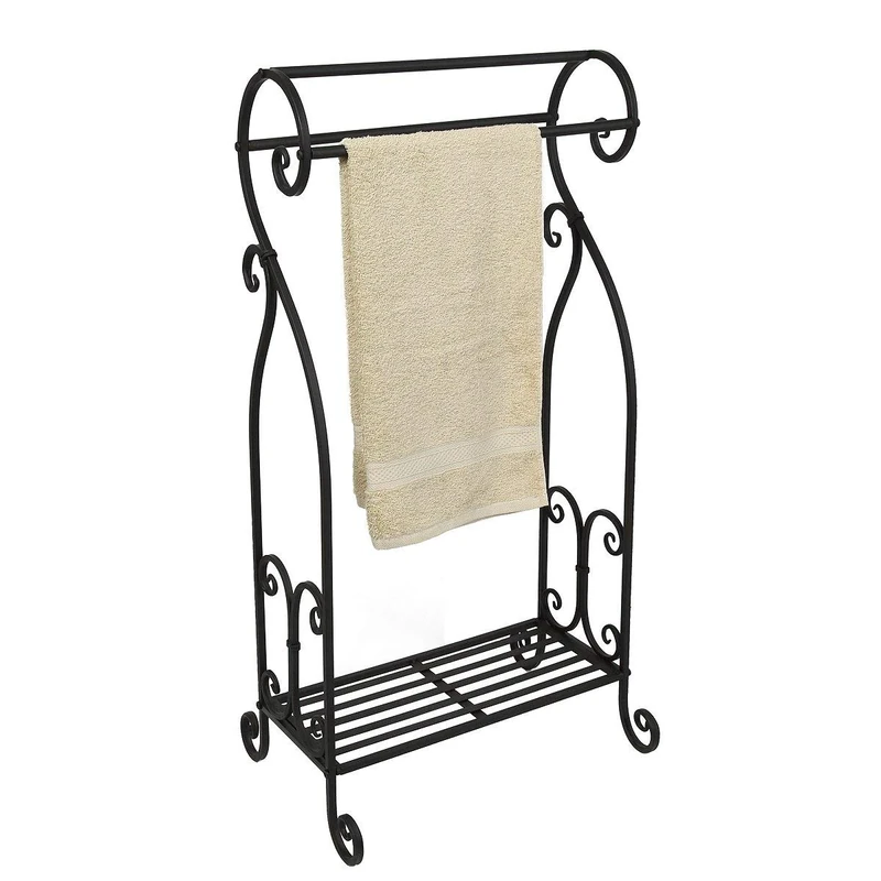Ambiente Haus 92082 Hand Towel Rail Rotated 90 cm Black