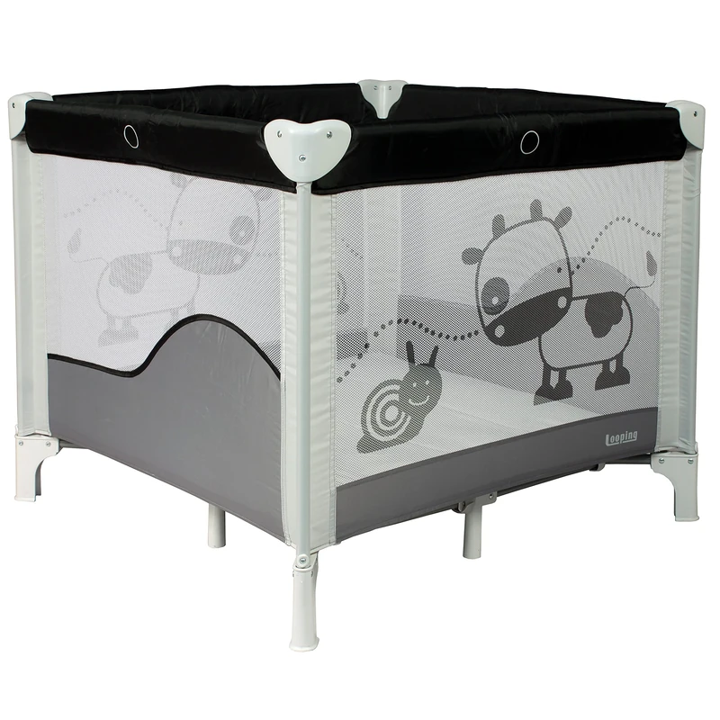 Looping P630 Folding Playpen Home - Black Emotion 90x90 cm