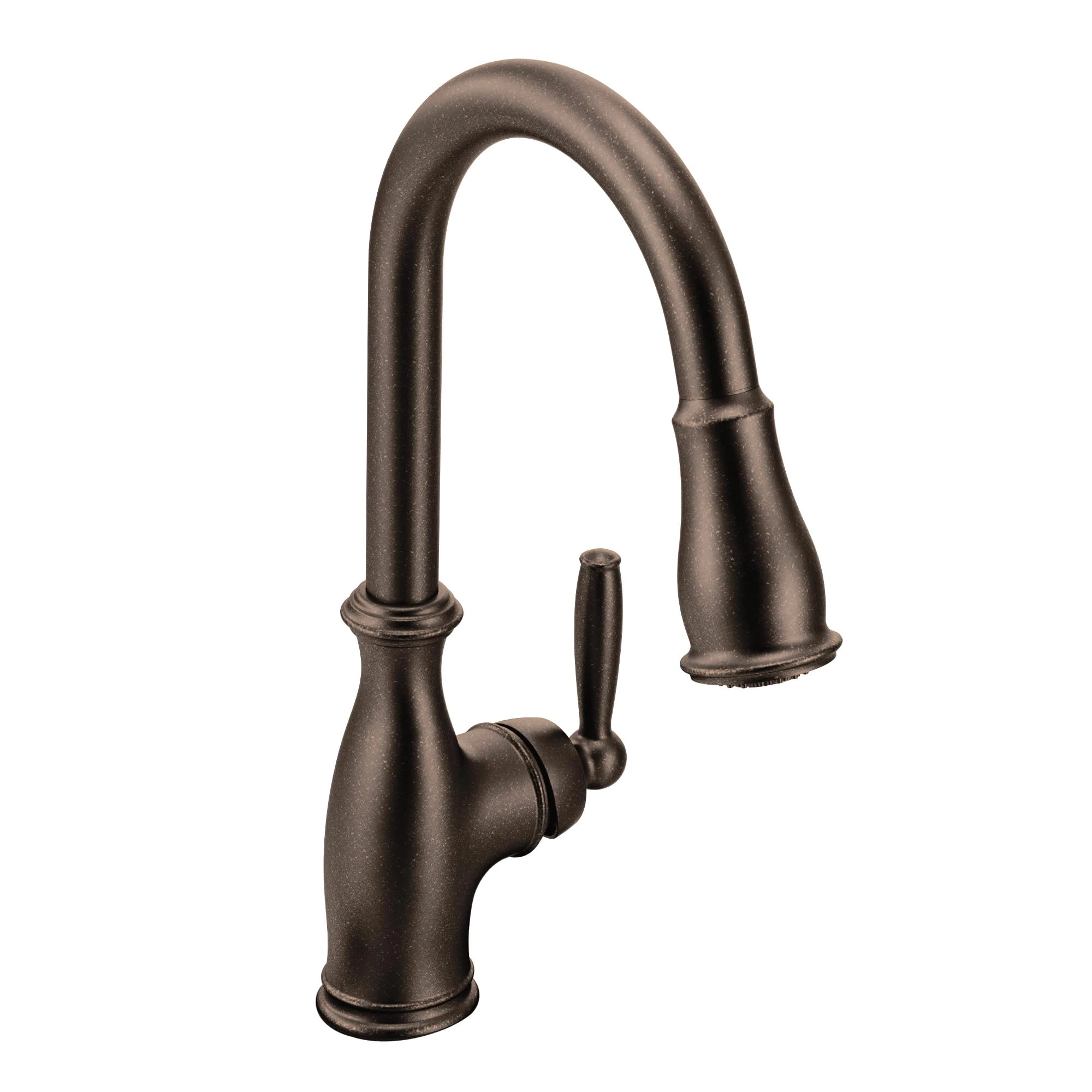 Moen 7185ORB Brantford One Handle Pulldown Kitchen Faucet Featuring Power Boost and Reflex, 1 Count, Oil Rubbed Bronze