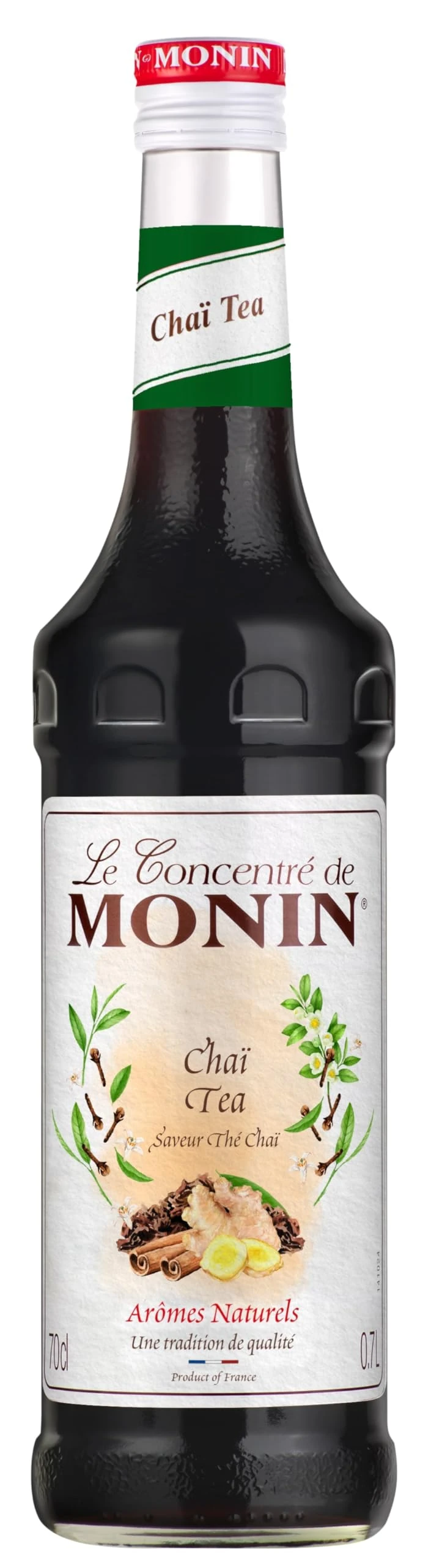 MONIN Premium Chai Tea Concentrate 700ml for Chai and Cocktails. Vegan-Friendly, Allergen-Free, 100% Natural Extracts and Colourings