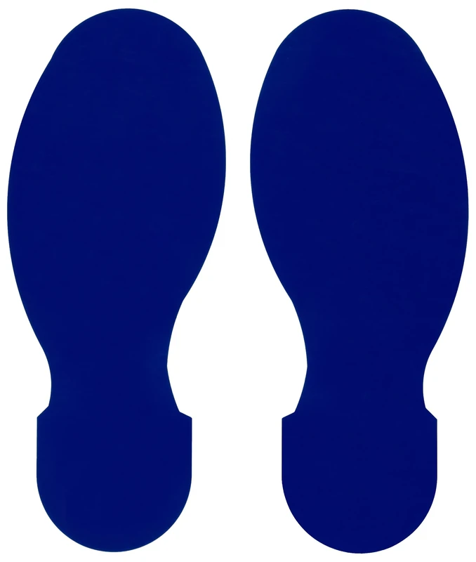 Toughstripe Footprint Marker, 88.90mm x 254mm x 254mm, Blue, Pair of 5