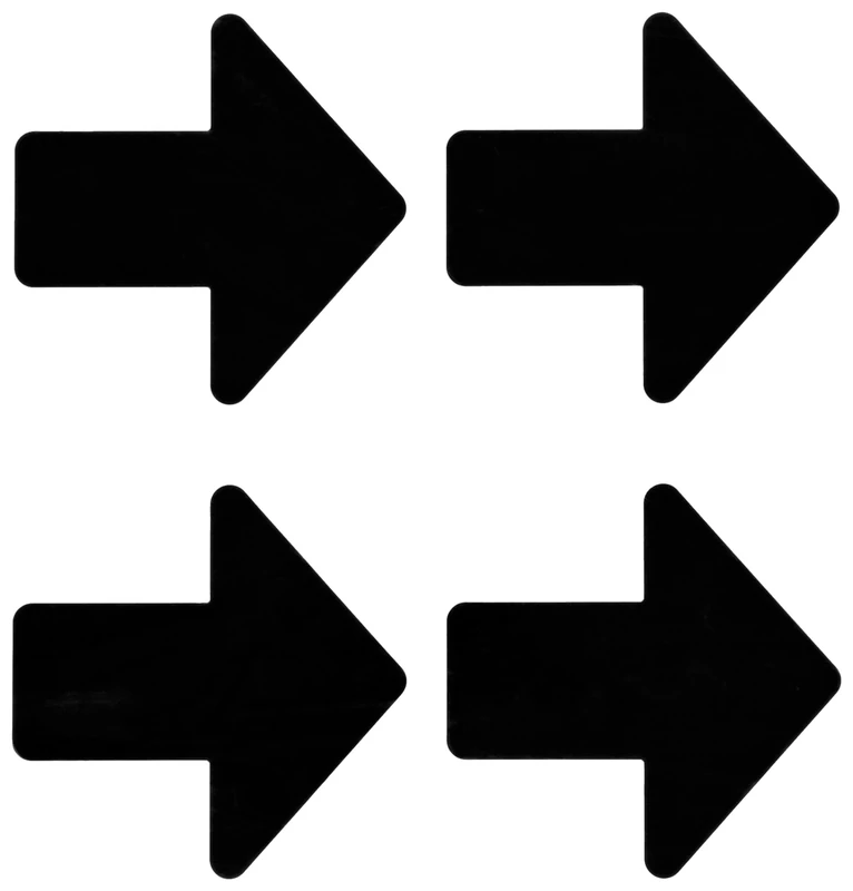 ToughStripe Arrow Marker, 50.80mm x 127mm, Black, Pack of 100