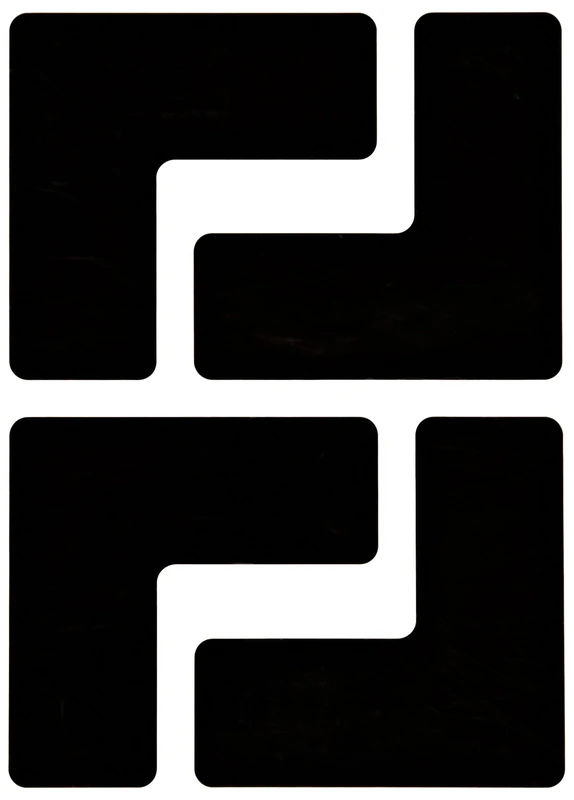 Toughstripe L Corner Marker, 50.80mm x 127mm x 127mm, Black, Pack of 20