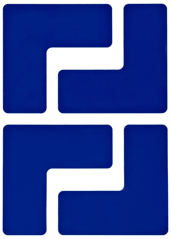 Toughstripe L Corner Marker, 50.80mm x 127mm x 127mm, Blue, Pack of 20