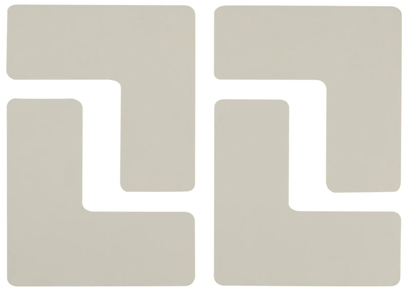 Brady Toughstripe L Corner Marker, 50.80mm x 127mm x 127mm, White, Pack of 20