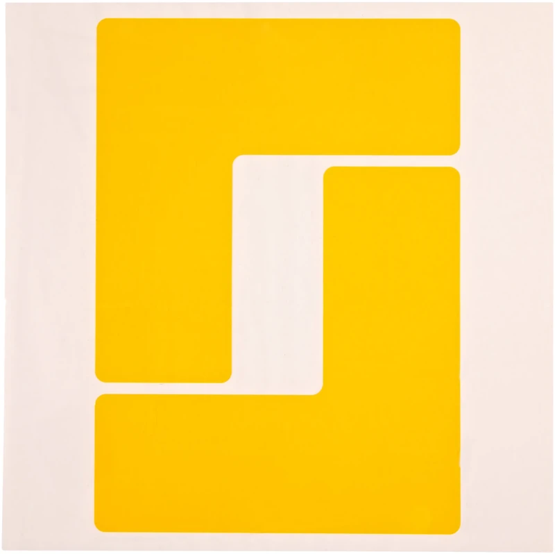 Toughstripe L Corner Marker, 76.20mm x 203.20mm x 203.20mm, Yellow, Pack of 20
