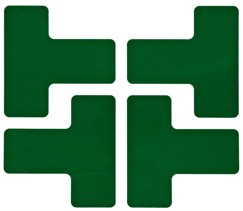 Toughstripe Division Marker, 50.80mm x 127mm x 127mm, Green, Pack of 20
