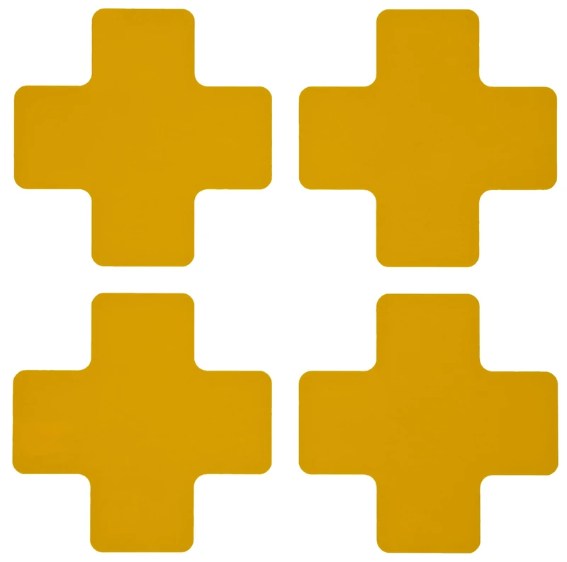 Toughstripe + Shaped Center Marker, 50.80mm x 127mm, Yellow, Pack of 20