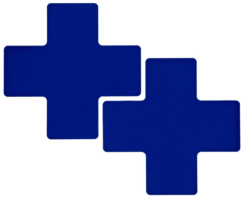 Center Shaped Marker + Toughstripe, 76.20mm x 203.20mm x 203.2mm, Blue, Pack of 20