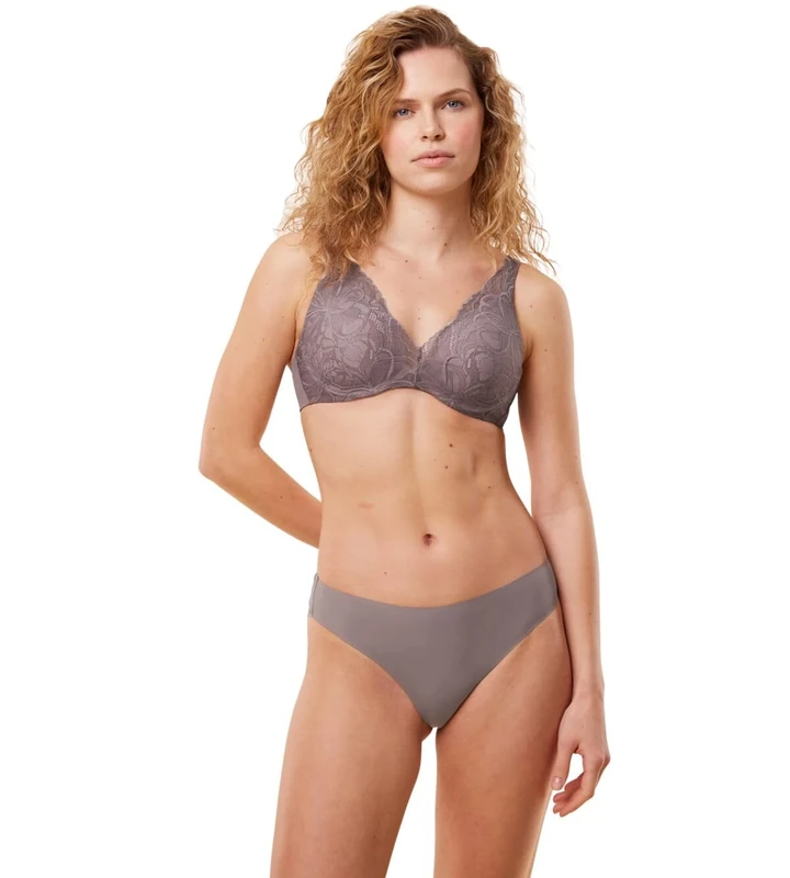 Triumph Women's Body Make-Up Illusion Lace WP Bra, Pigeon Grey, 34B