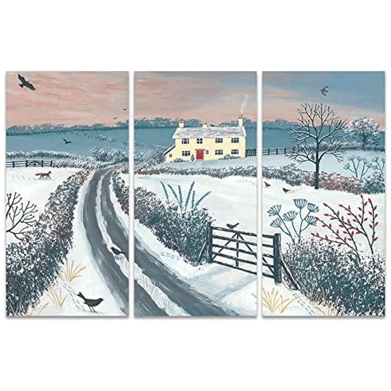 The Art Group "Coming Home for Winter Jo Grundy Canvas Print, Multi-Colour, 10 x 150 x 1.3 cm