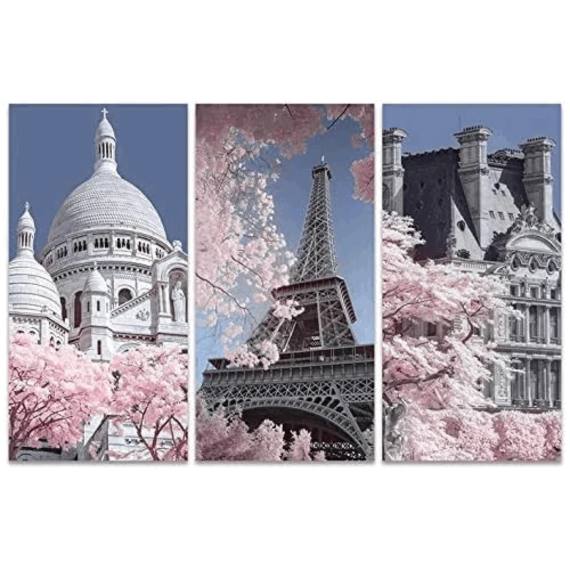 The Art Group "Paris Infrared Series David Clapp Canvas Print, Multi-Colour, 10 x 150 x 1.3 cm