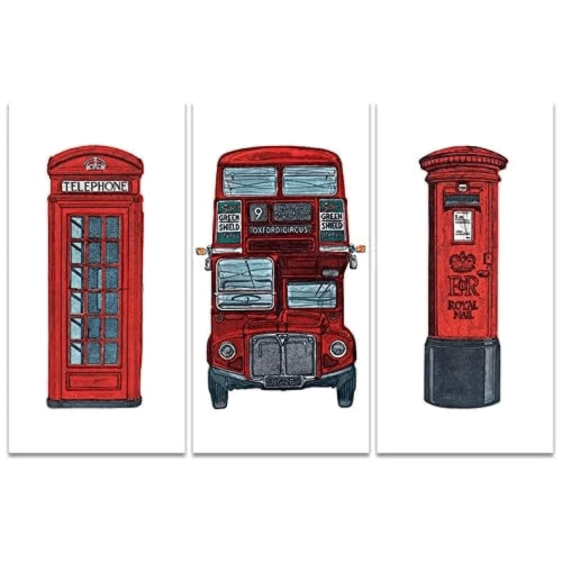 Pyramid International Art Group The London Series Barry Goodman Canvas Print, Wood, Multi-Colour, 10 x 150 x 1.3 cm