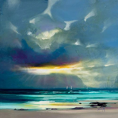 Art Group AFWDC98211 The Scott Naismith West Coast Blues II Canvas Print, Cotton, Multi-Colour, 1.8 x 85 x 85 cm