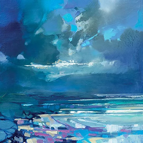 The Art Group "West Coast Blues I Scott Naismith Canvas Print, Multi-Colour, 85 x 85 x 1.3 cm