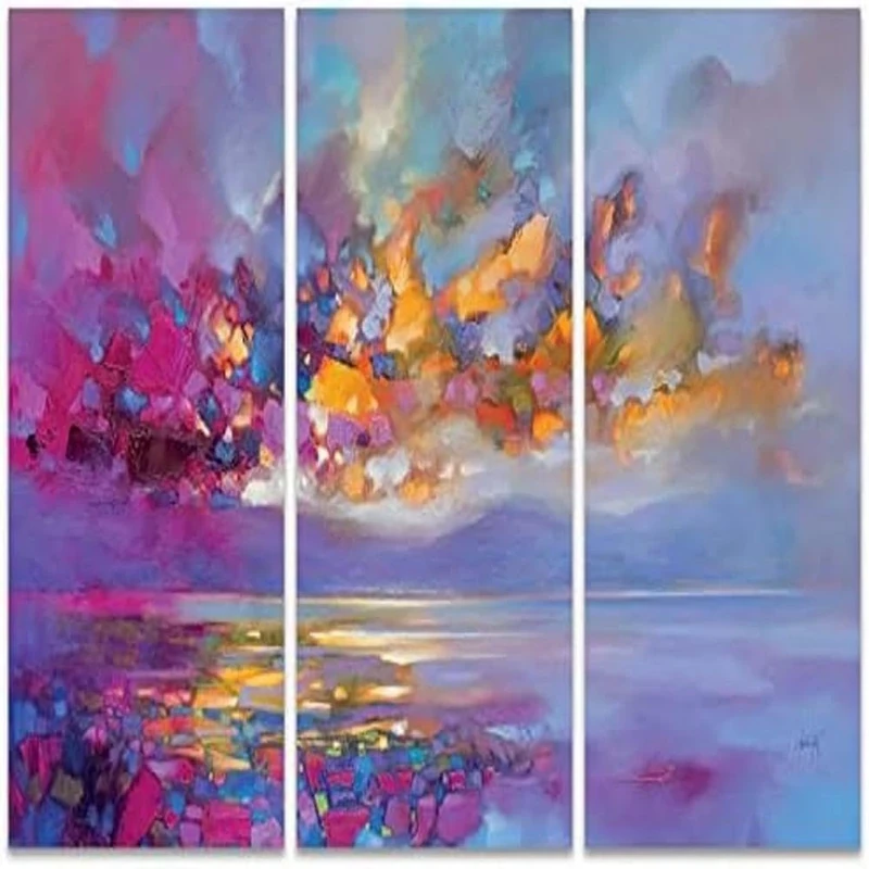 The Art Group "Magenta Refraction Scott Naismith Canvas Print, Multi-Colour, 10 x 150 x 1.3 cm