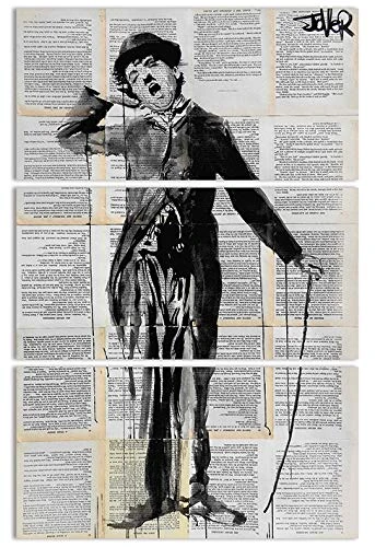 The Art Group The Little Tramp Loui Jover Canvas Print, Wood, Multi-Colour, 10 x 150 x 1.3 cm