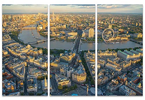Art Group The Art Group - London Evening - Jason Hawkes - Canvas Print Multi-Colour, - 100 x 150 x 3.8 cm