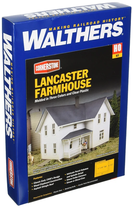 Walthers Cornerstone Rural USA - Lancaster Farmhouse Plastic Kit