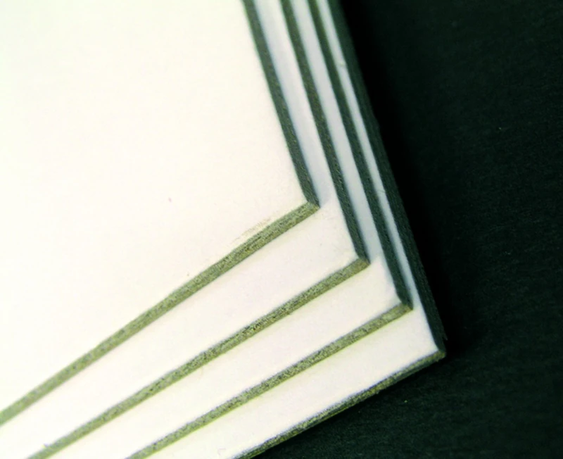 Clairefontaine - Ref 93991C - Medium Fine Cardboard Sheet (Pack of 10 Sheets) - 50 x 65cm in Size, 1200gsm, 1.8mm Thick, Acid Free, pH Neutral - White / Grey - Image 1
