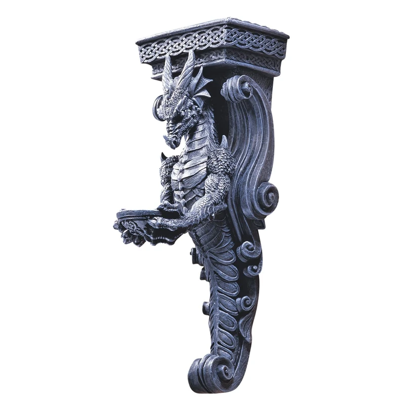 Design Toscano CL3826 Dragons of Darkmoor Castle Wall Caryatid, 14 Inch