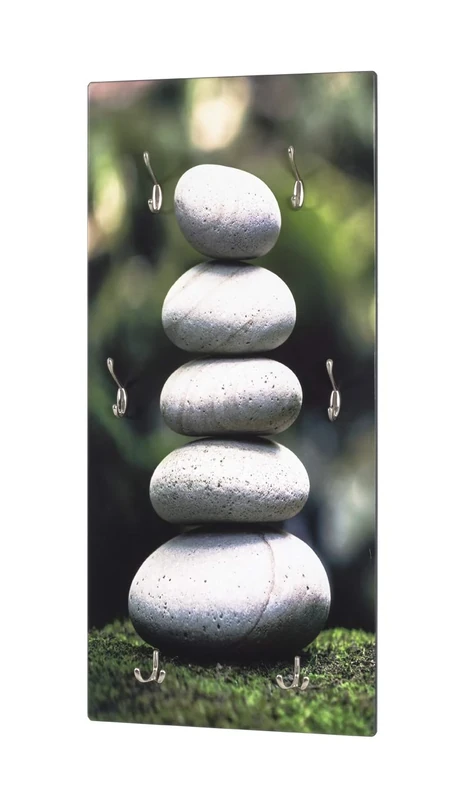 HAKU Möbel Wardrobe Stainless Steel Look, Motif, Mdf, Metal - Size: W 45 cm X H 100 cm X D 8 cm, Style: Industrial