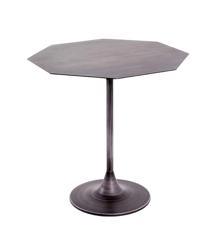 HAKU Möbel End Table Black, Metal - Size: W 45 cm X H 47 cm X D 45 cm, Style: Art Deco