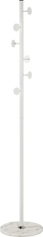 HAKU Hall-Tree White, Marble, Metal - Dim.: H 180 cm X Ø 35 cm, Style: Modern - Image 1