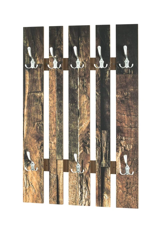 HAKU Möbel Wardrobe Stainless Steel Look, Motif, Aluminum, Mdf - Size: W 65 cm X H 100 cm X D 9 cm, Style: Modern