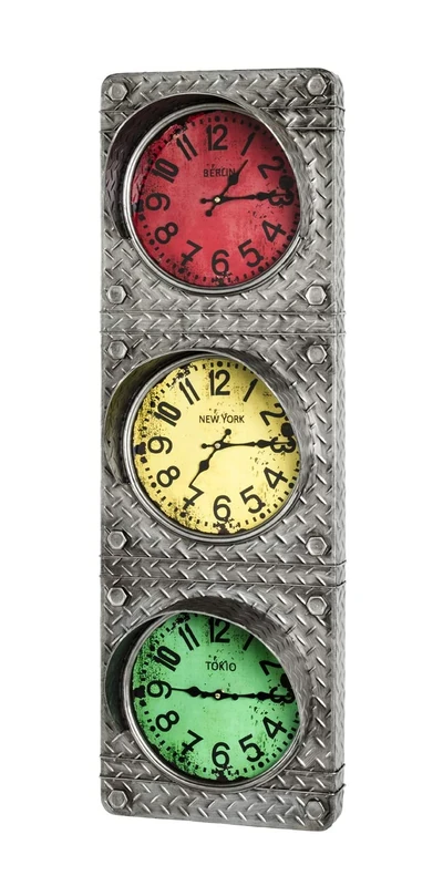HAKU Möbel Clock Anthracite, Metal - Size: W 33 cm X H 100 cm X D 17 cm, Style: Industrial
