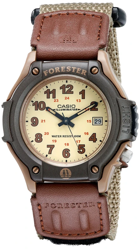 Casio Men's Quartz Analogue Watch with Nylon Strap FT500WVB-5BV, Brown, Adulto, FT-500WC-5BVCF