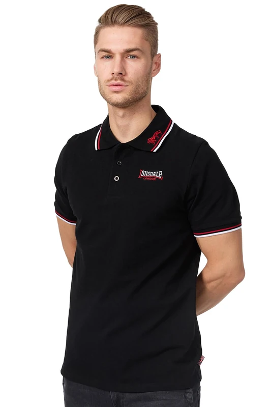 Lonsdale Men's Pyjama Bottoms, Black (black / dark red / white), XX-Large (Manufacturer size: XXL)