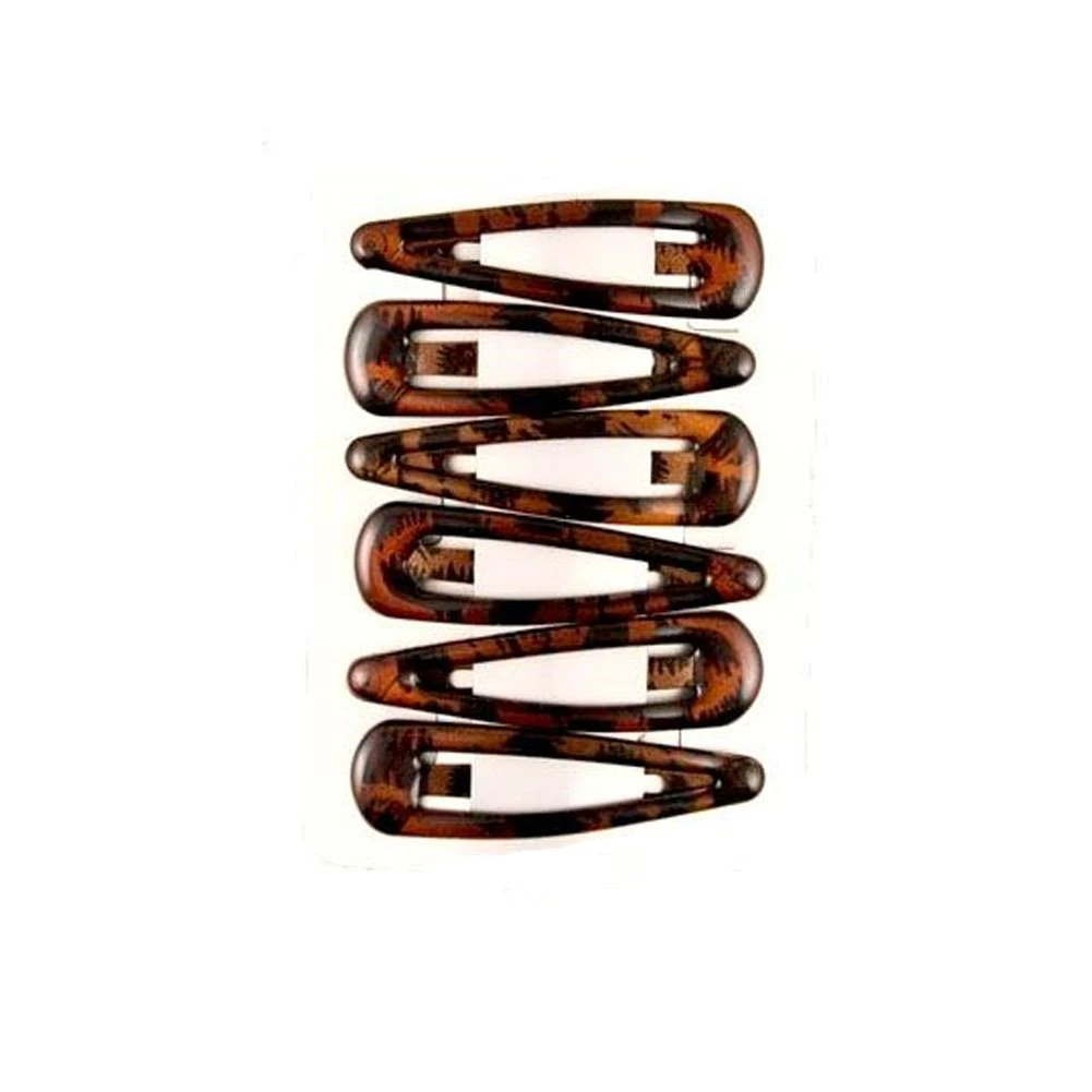 Hair Accessories Snap Hair Clips Bendies Sleepies 6 X Snap Hair Clips School Colours Hairclips[Brown (7)]