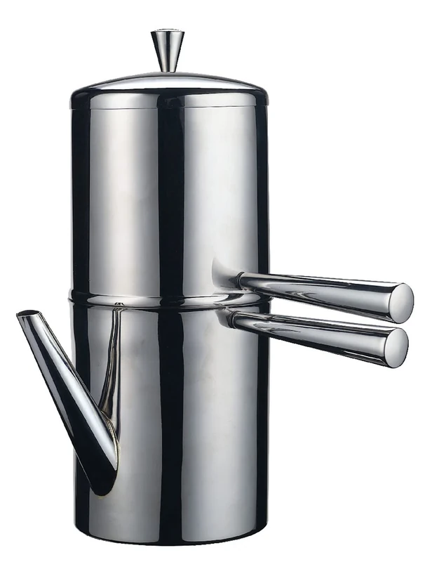 Ilsa Caffettiera inox napoletana tazzine moka caffettiere e guarnizioni, 3 Tazze, Silver/Black, Silver/Black