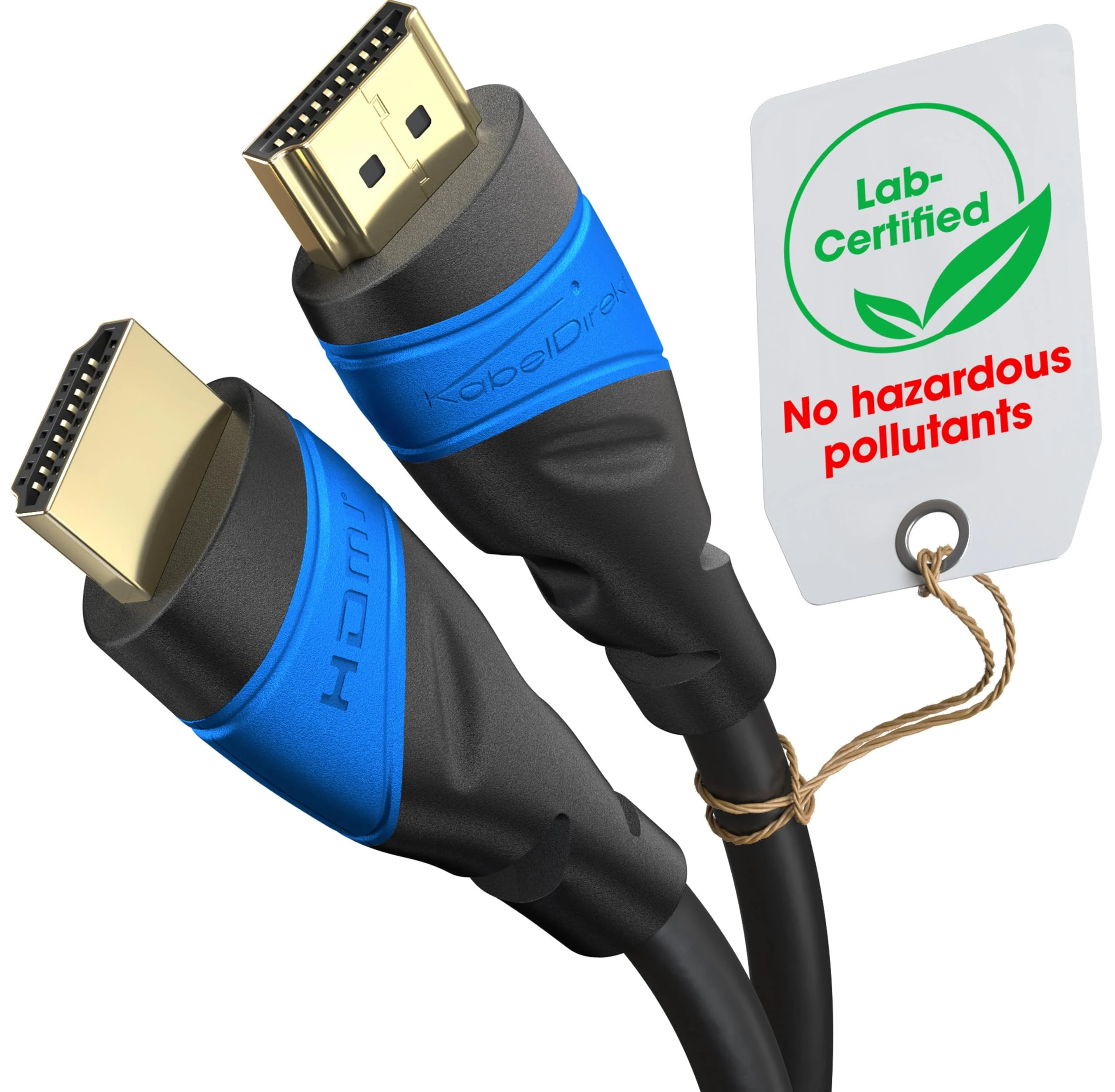 KabelDirekt – 8K / 4K HDMI Cable – 2m & More HDMI Cables (0.15m–22.5m) – German-Engineered HDMI Lead – Supports 10K/8K@60Hz/4K@120Hz – HDMI Cable for HDTV, PC, PS5, Xbox, Switch
