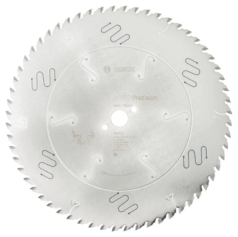 Bosch 2608642122 BSWOS 60 Tooth Top Precision Circular Saw Blade, 0 V, Silver