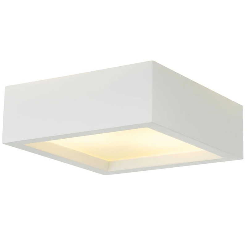 Ceiling Lights - PLASTRA 104 Surface Mounted Downlight with E27 Socket - Paintable, Energy-Efficient Ceiling Lighting for Living Room, Kitchen & Bedroom - 25W, 220-240V, 25 x 9.5 x 25cm - SLV, White
