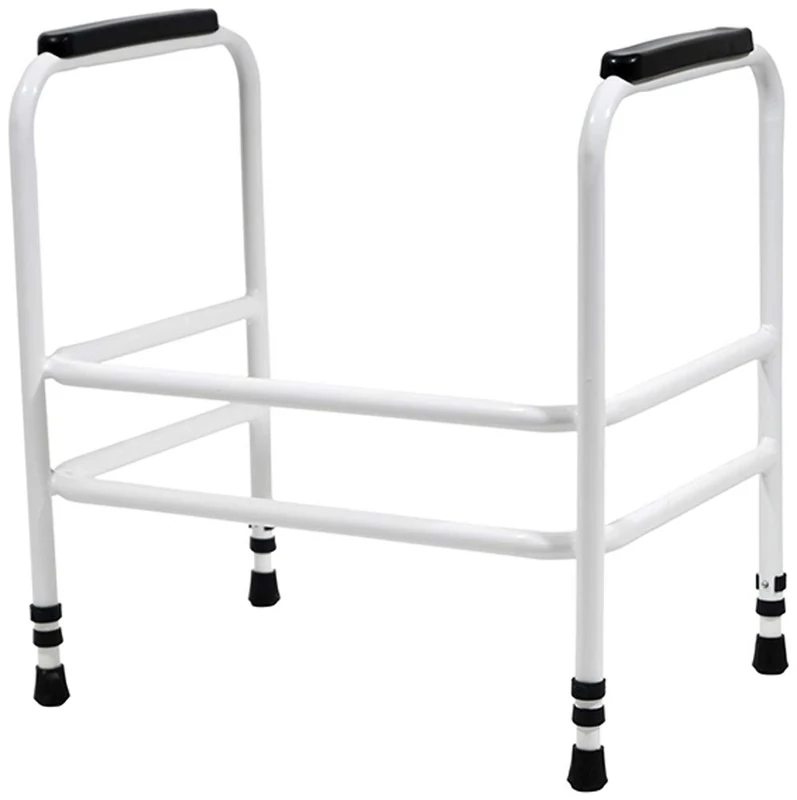Aidapt Free Standing Bariatric Support Toilet Safety Frame with Adjustment for Height and Non Slip Feet Pre Assembled Aid