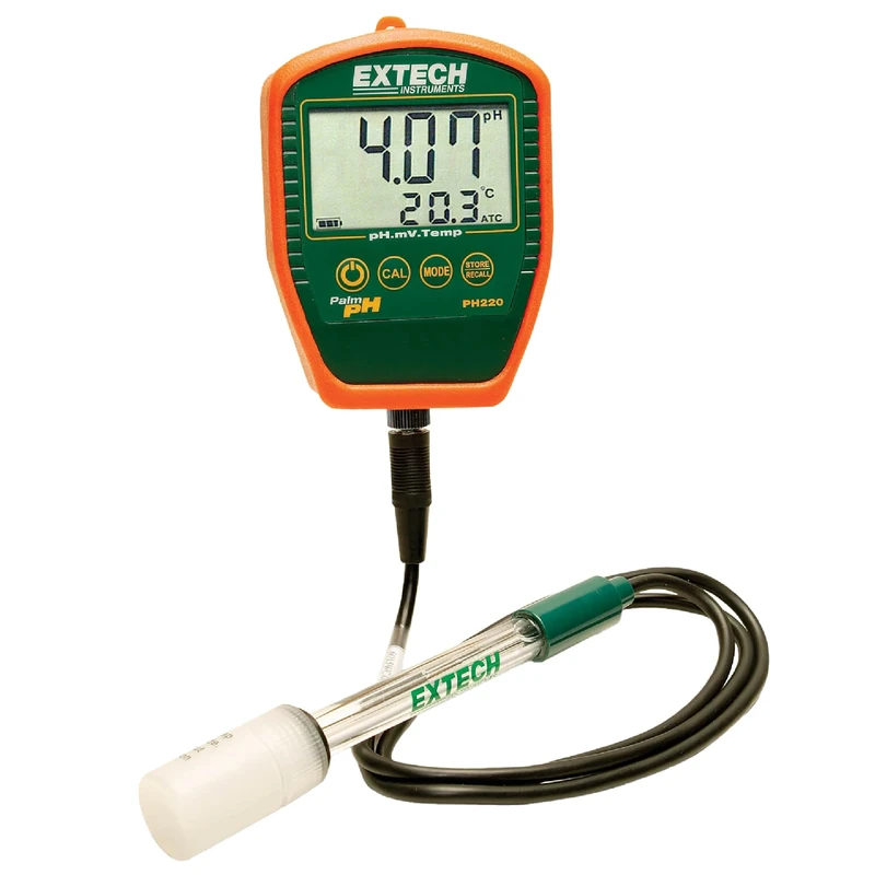 Extech PH220-C Waterproof Palm pH Meter with Cabled Electrode
