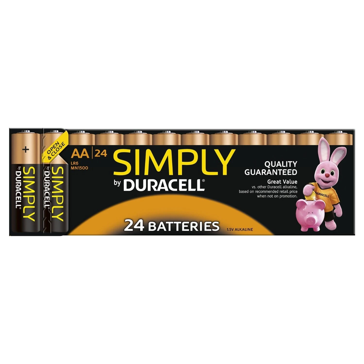 Duracell Simply AA (LR6) Batteries Alkaline Pack of 24