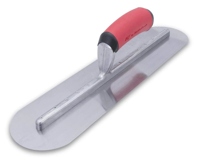 Marshalltown QLT by FTFR374R 16-Inch by 4-Inch Fully Rounded Finishing Trowel with Resilient Handle
