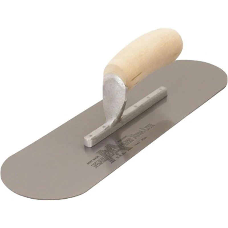 Marshalltown Sp14S5 14 x 4 Pool Trowel, 5 Studded Wood Handle